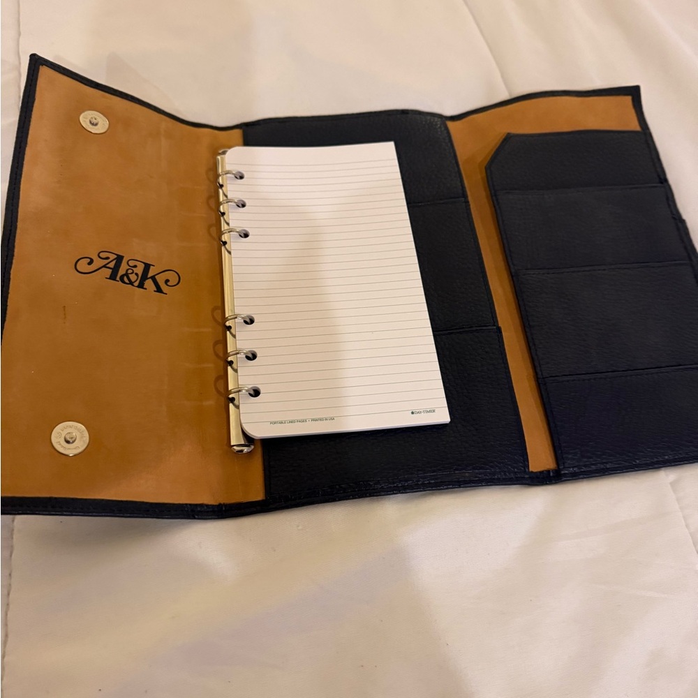 Black Leather Calendar WalletBag - Picture 3 of 5